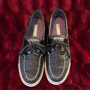 8.5 women’s navy sparkly Sperry’s